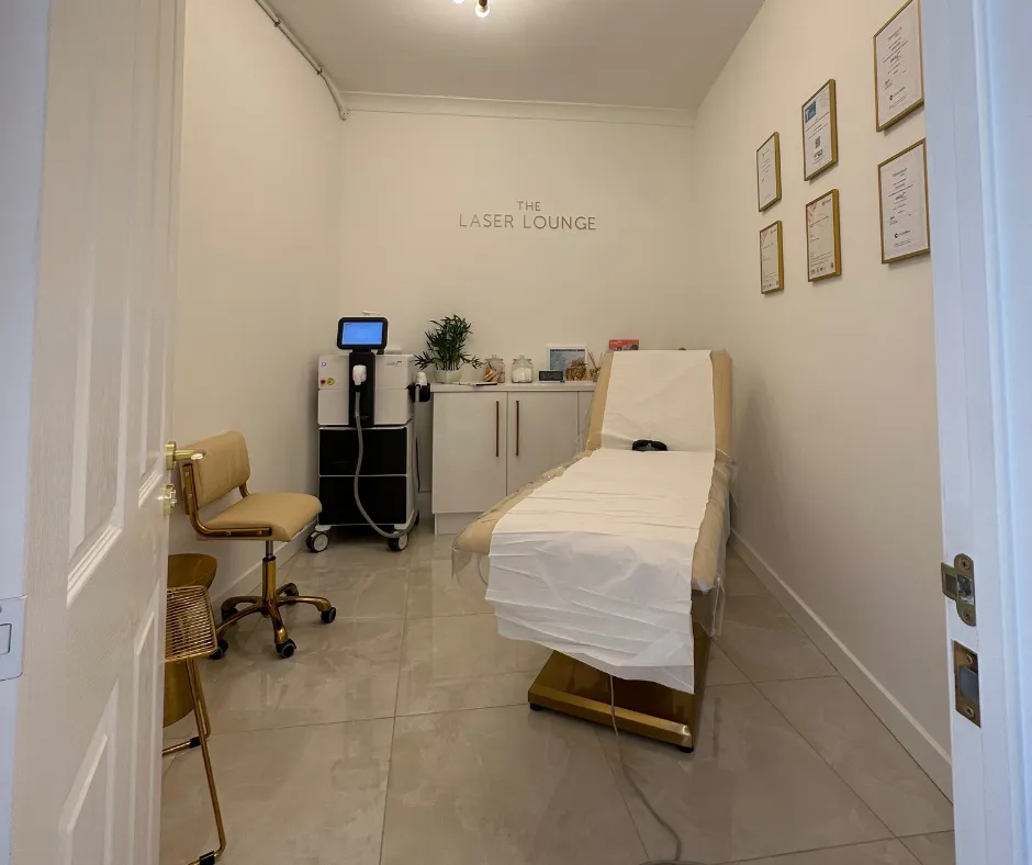 Treatment room for The Laser Lounge Portsmouth - Laser Hair Removal